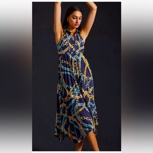 NWOT Anthropologie size M Hanky hem pleated midi dress